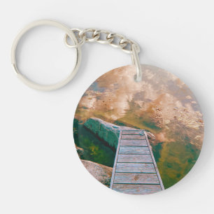 Reflecties in de zweedse archipel sleutelhanger