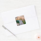 Reflecties in de zweedse archipel vierkante sticker (Envelop)