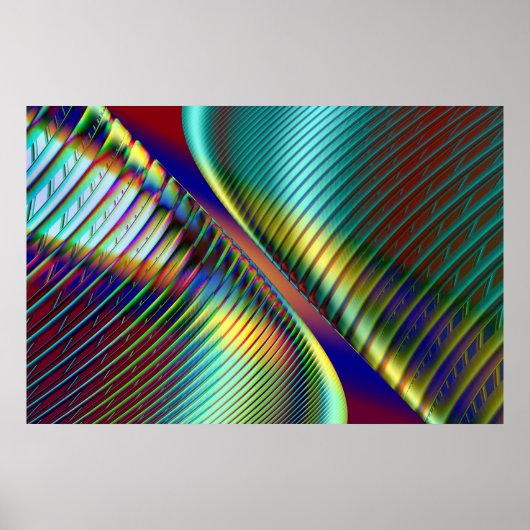 Reflecties in fractale ruimte poster (Voorkant)