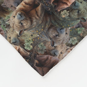 Reflecties in het hol: de symmetrie van wombats fleece deken