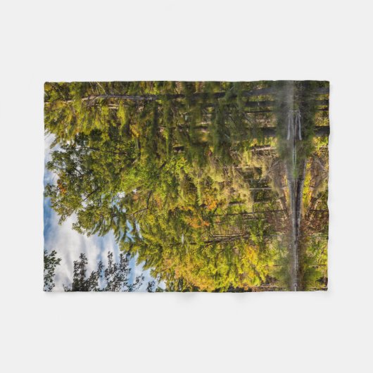 Reflecties in Red Eagle Pond | Witte bergen Fleece Deken (Voorkant (Horizontaal))