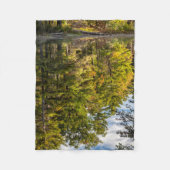 Reflecties in Red Eagle Pond | Witte bergen Fleece Deken (Voorkant)