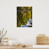 Reflecties in Red Eagle Pond | Witte bergen Poster (Keuken)