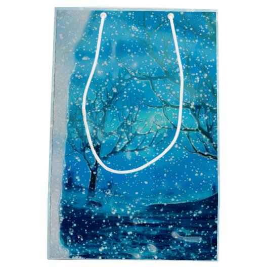 Reflecties Kerst Sneeuwman ALLEEN MEDIUM Medium Cadeauzakje (Achterkant)