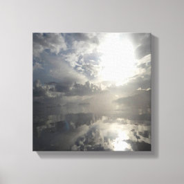 Reflecties na het Storm - Abstracte zeebaars Canvas Afdruk