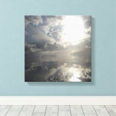 Reflecties na het Storm - Abstracte zeebaars Canvas Afdruk (Insitu (Houten vloer))