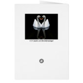 Reflecties of Love, Heart Shape, White Swans (Achterkant)