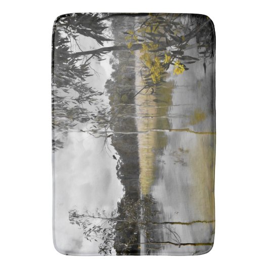 Reflecties onder de grijze hemel badmat (Voorkant Verticaal)