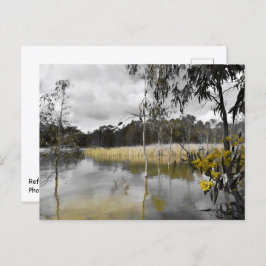 Reflecties onder de grijze hemel briefkaart