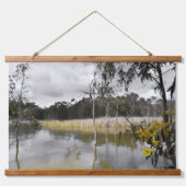 Reflecties onder de grijze hemel hangend wandkleed (Voorkant)