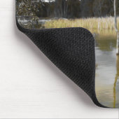 Reflecties onder de grijze hemel muismat (Hoek)