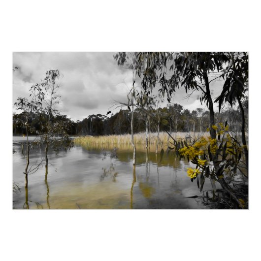 Reflecties onder de grijze hemel perfect poster (Voorkant)