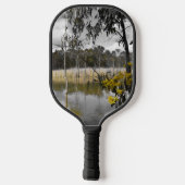 Reflecties onder de grijze hemel pickleball paddle (Achterkant)
