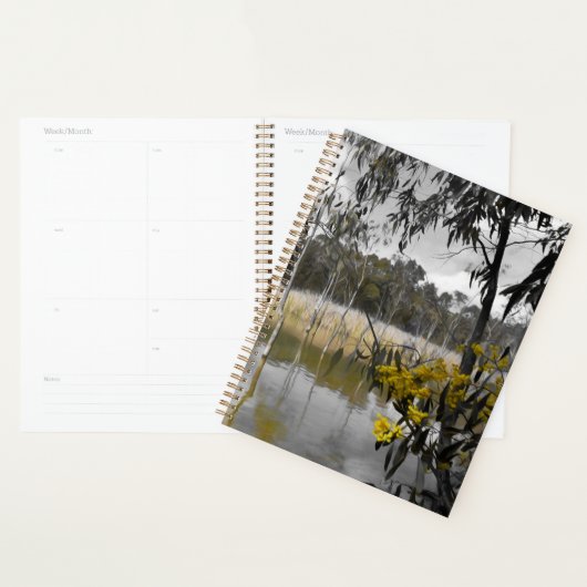 Reflecties onder de grijze hemel planner (Display)