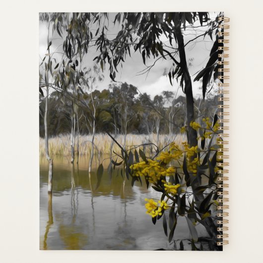 Reflecties onder de grijze hemel planner (Achterkant)