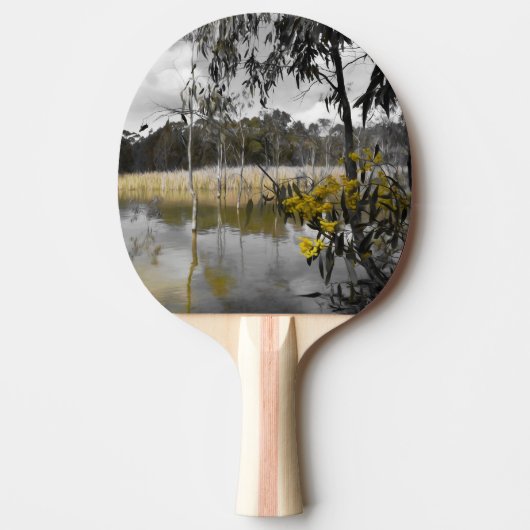 Reflecties onder de grijze hemel tafeltennisbatje (Voorkant)