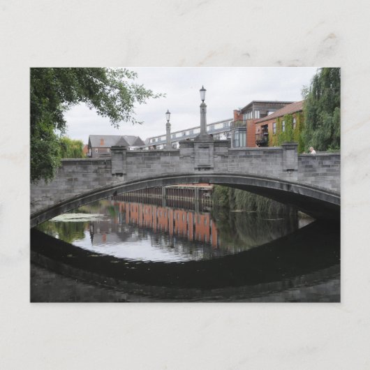 Reflecties op de Wensum, Norwich Briefkaart (Voorkant)