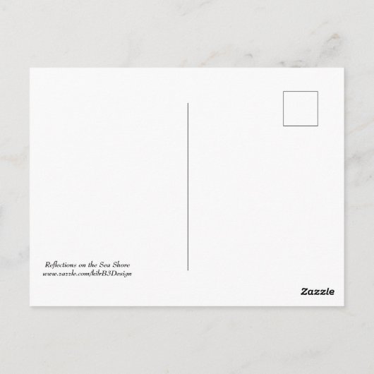 Reflecties op de Zee Shore Briefkaart (Achterkant)