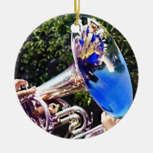 Reflecties op een Baritone Horn Keramisch Ornament