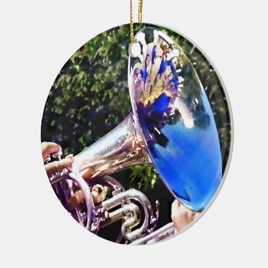 Reflecties op een Baritone Horn Keramisch Ornament (Links)
