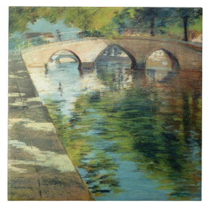 Reflecties op een kanaal (door William Merritt Cha Tegeltje