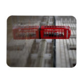 Reflecties op een rode telefoondoos - Londen Magne Magneet (Horizontaal)