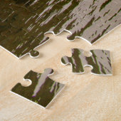 Reflecties op gracht in Amsterdam, Nederland Legpuzzel (Zijkant)