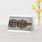 reflecties op herfst kaart (Gele Bloem)