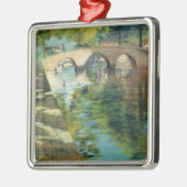 Reflecties op het kanaal metalen ornament (Links)