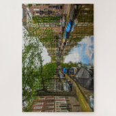 Reflecties op het kanaal van Amsterdam, Nederland Legpuzzel (Verticaal)