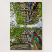 Reflecties op het kanaal van Amsterdam, Nederland Legpuzzel (Verticaal)