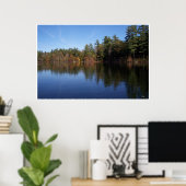 Reflecties op het Poster van het meer (Thuiskantoor)