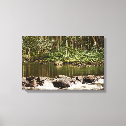 Reflecties op het water canvas afdruk (Voorkant)