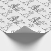 Reflecties op honkbal cadeaupapier (Hoek)