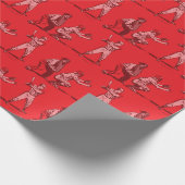 Reflecties op honkbal cadeaupapier (Hoek)