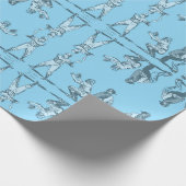 Reflecties op honkbal cadeaupapier (Hoek)