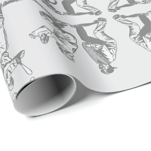 Reflecties op honkbal cadeaupapier (Rol Hoek)