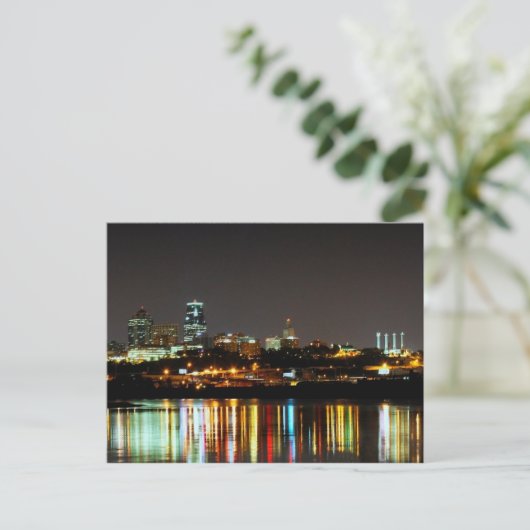 Reflecties op Kaw Point in Kansas City Briefkaart (Staand voorkant)