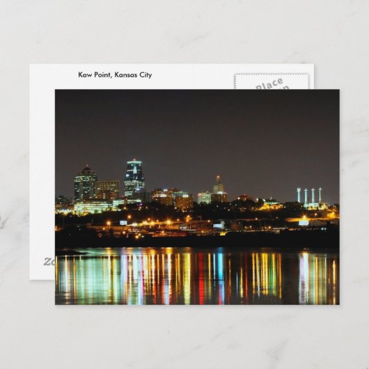 Reflecties op Kaw Point in Kansas City Briefkaart (Voorkant / Achterkant)