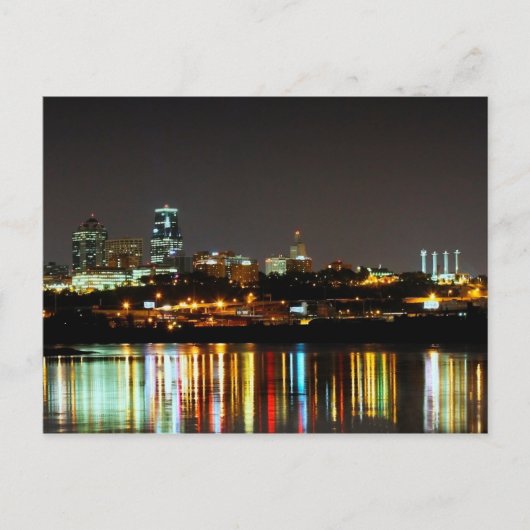 Reflecties op Kaw Point in Kansas City Briefkaart (Voorkant)
