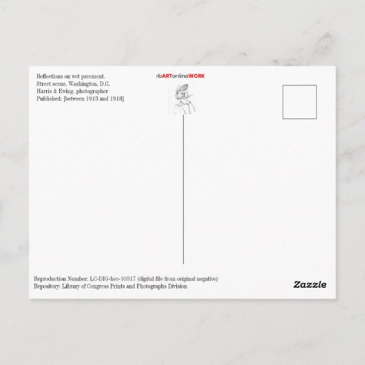 Reflecties op natte perziken briefkaart (Achterkant)