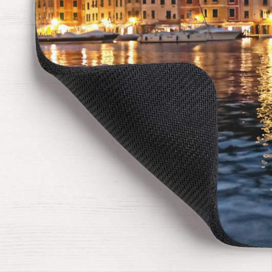 Reflecties op Portofino, Italia Mousepad Muismat (Hoek)