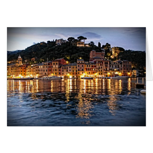 Reflecties op Portofino, Italia - Notecard (Voorkant Horizontaal)