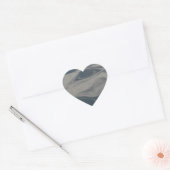 Reflecties op water hart sticker (Envelop)