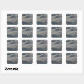 Reflecties op water vierkante sticker (Vel)