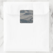 Reflecties op water vierkante sticker (Tas)