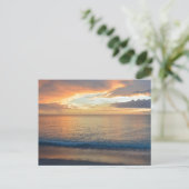 Reflecties op zonsondergang op het water briefkaart (Staand voorkant)