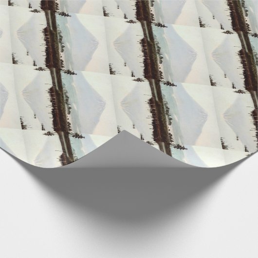 Reflecties over de berg Fuji in het  meer van het  Cadeaupapier (Hoek)