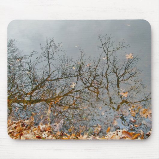 Reflecties over de herfst van Mousepad Muismat (Voorkant)