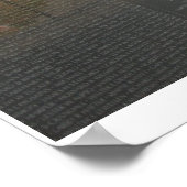 Reflecties over de oorlogsmuur tussen de geschiede poster (Hoek)